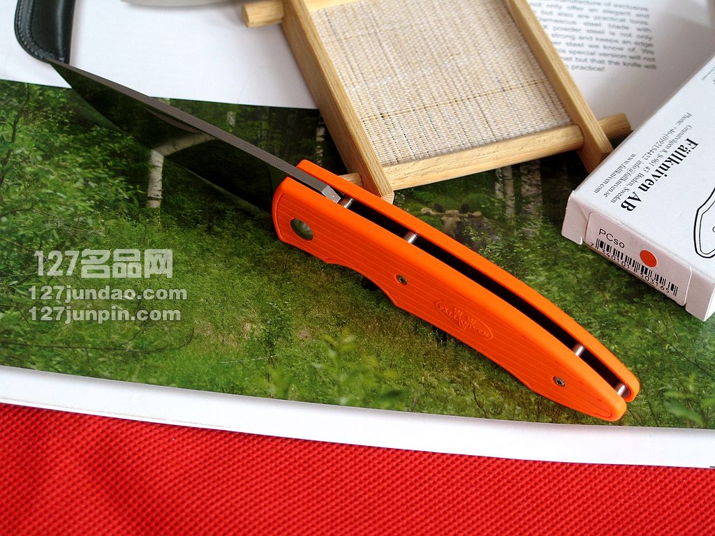 瑞典FK Fallkniven PCSO橘色轻量版超级折刀 福克尼文名刀 127名品