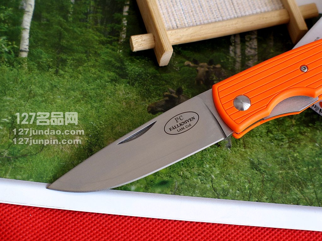 瑞典FK Fallkniven PCSO橘色轻量版超级折刀 福克尼文名刀 127名品