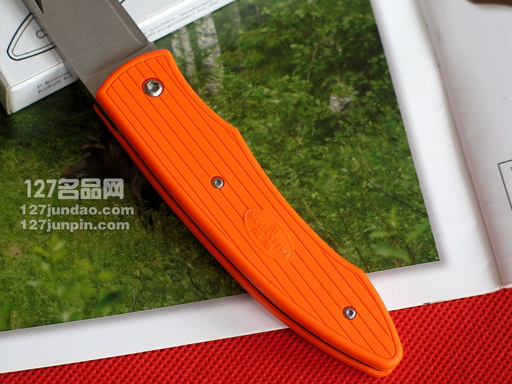 瑞典FK Fallkniven PCSO橘色轻量版超级折刀 福克尼文名刀 127名品