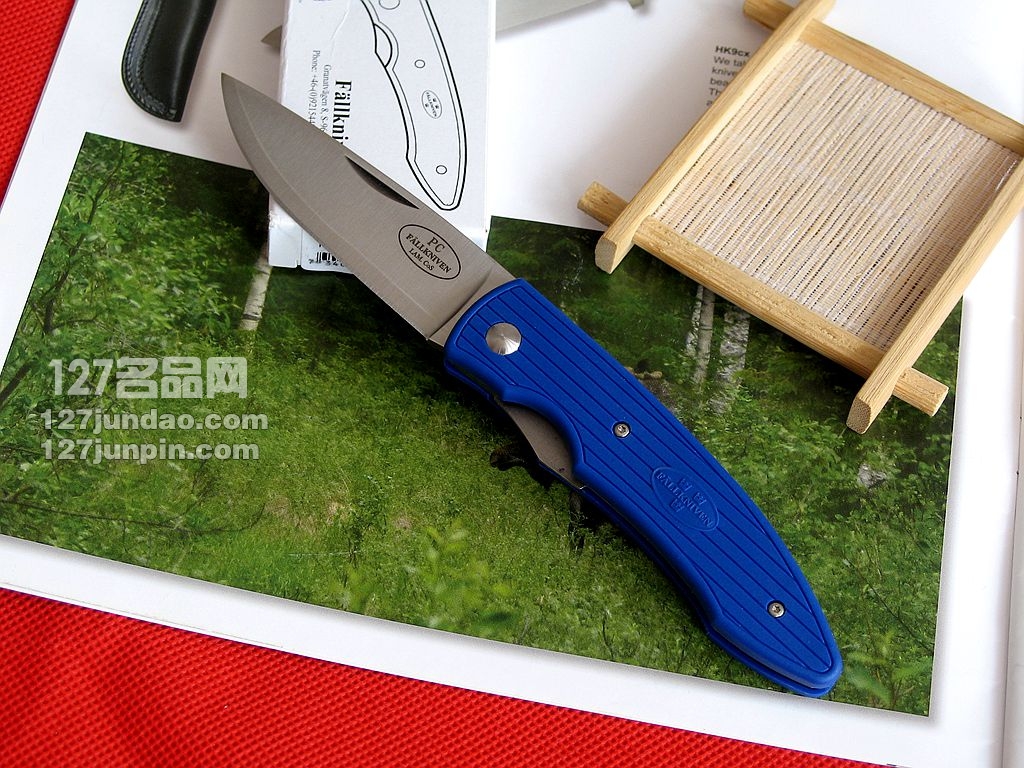 瑞典FK Fallkniven PCrb蓝色轻量版超级折刀 福克尼文名刀 127名品