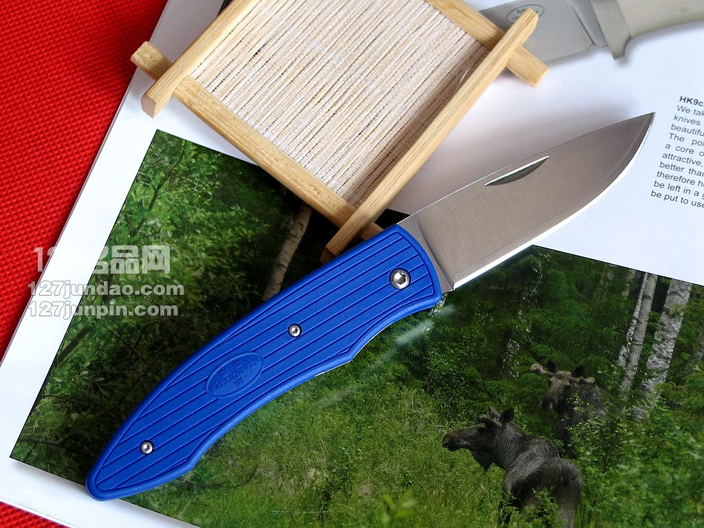 瑞典FK Fallkniven PCrb蓝色轻量版超级折刀 福克尼文名刀 127名品