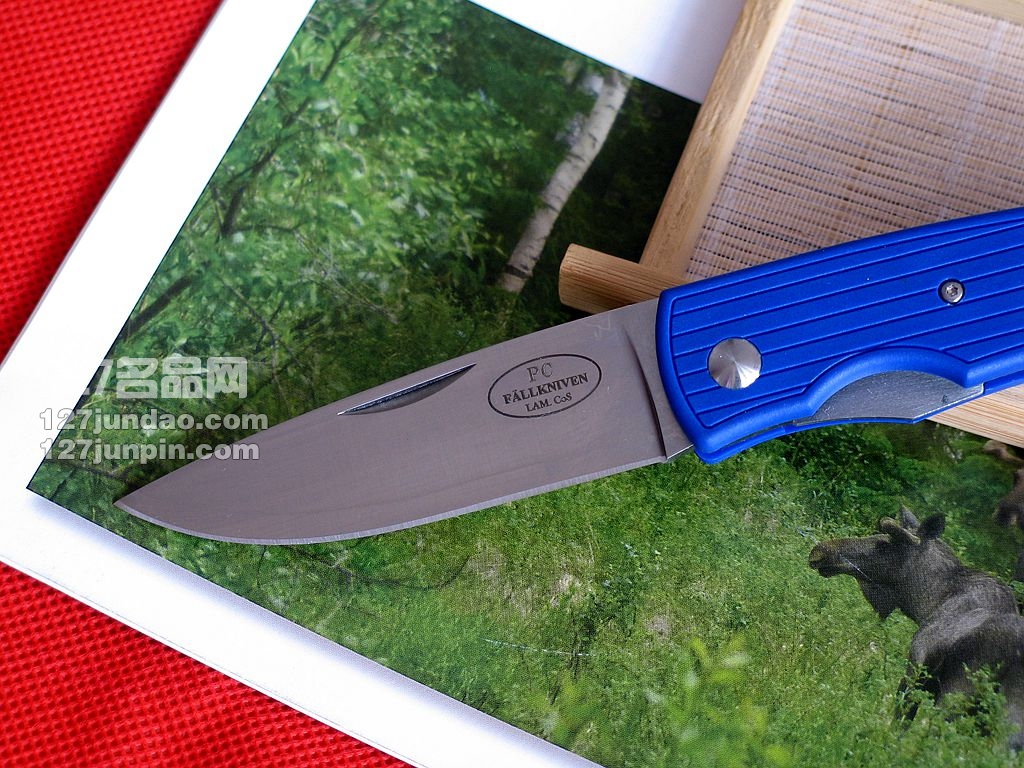 瑞典FK Fallkniven PCrb蓝色轻量版超级折刀 福克尼文名刀 127名品