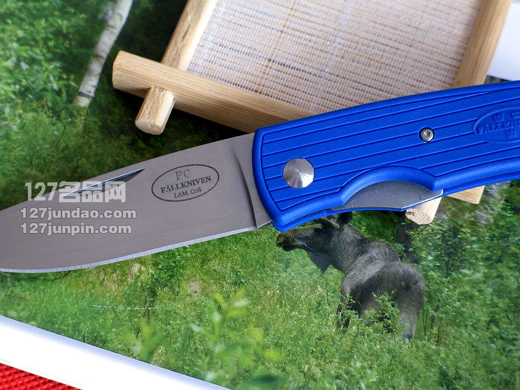 瑞典FK Fallkniven PCrb蓝色轻量版超级折刀 福克尼文名刀 127名品