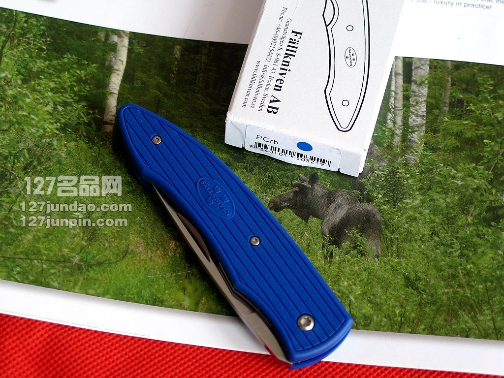 瑞典FK Fallkniven PCrb蓝色轻量版超级折刀 福克尼文名刀 127名品