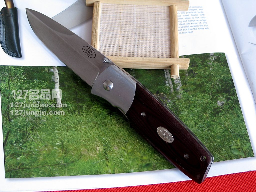 瑞典Fallkniven FK PXL3G栗色米卡塔柄皇家折刀 福克尼文名刀