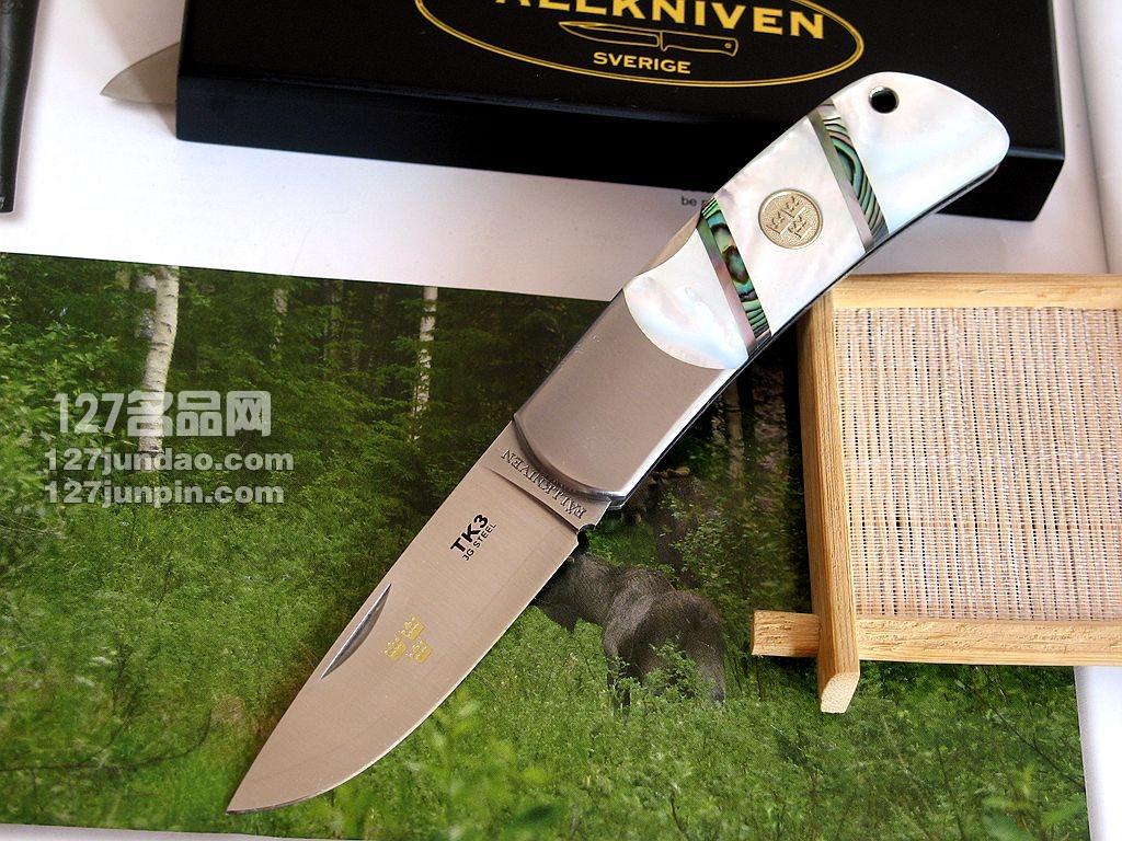 瑞典FK Fallkniven TK3MOP公爵 珍珠贝柄绅士刀 名刀