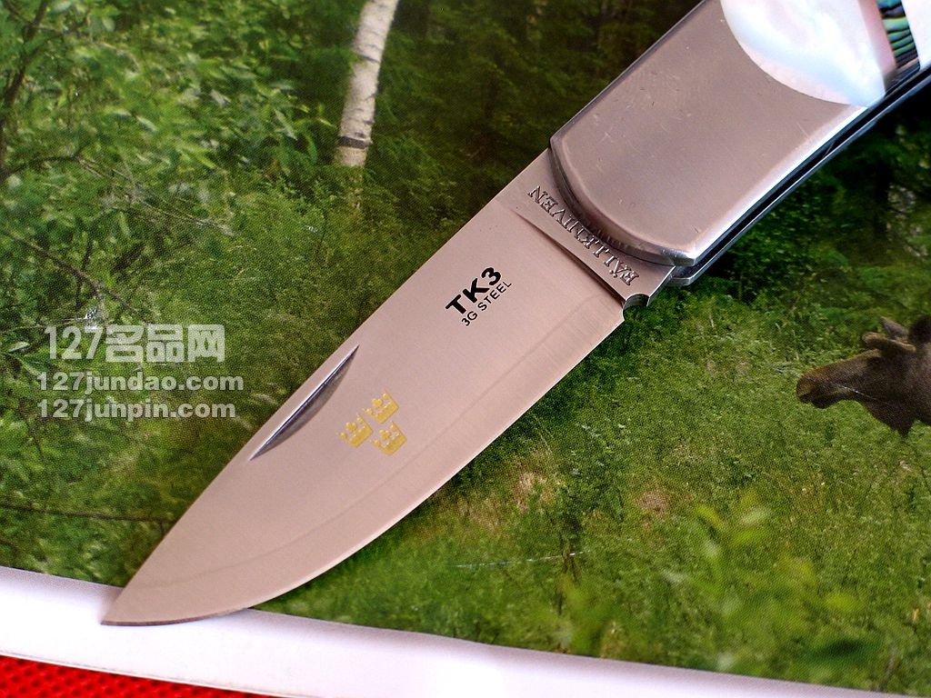 瑞典FK Fallkniven TK3MOP公爵 珍珠贝柄绅士刀 名刀