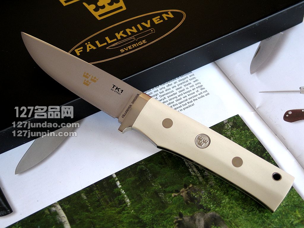 瑞典FK Fallkniven TK1iML象牙白3G皇家手工刀