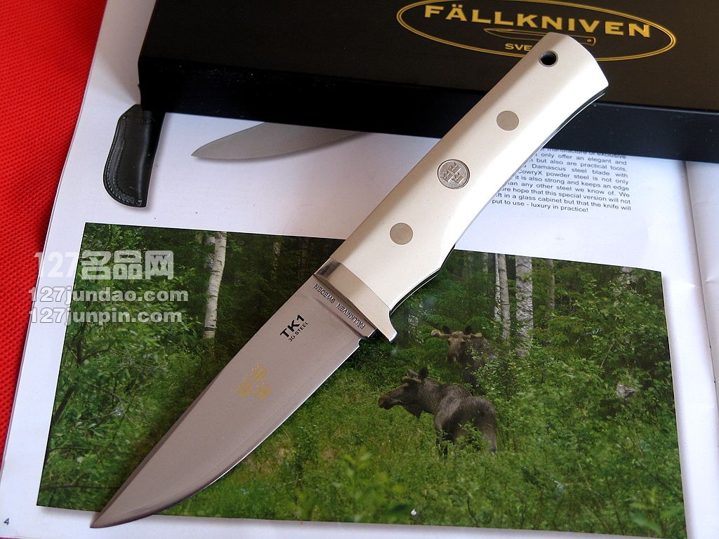 瑞典FK Fallkniven TK1iML象牙白3G皇家手工刀