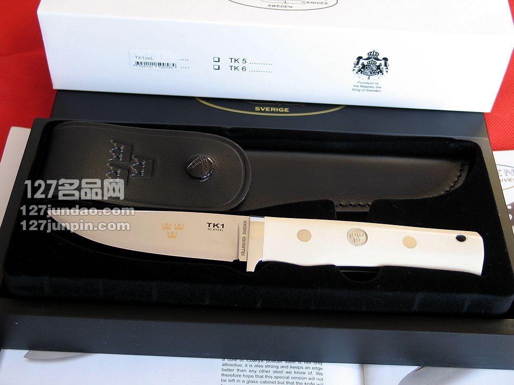 瑞典FK Fallkniven TK1iML象牙白3G皇家手工刀