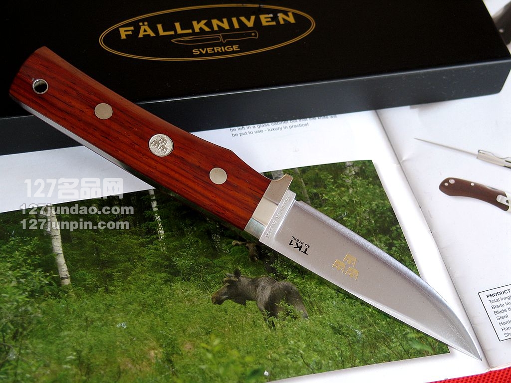 瑞典FK Fallkniven TK1L 3G经典檀木柄皇家手工 名刀 