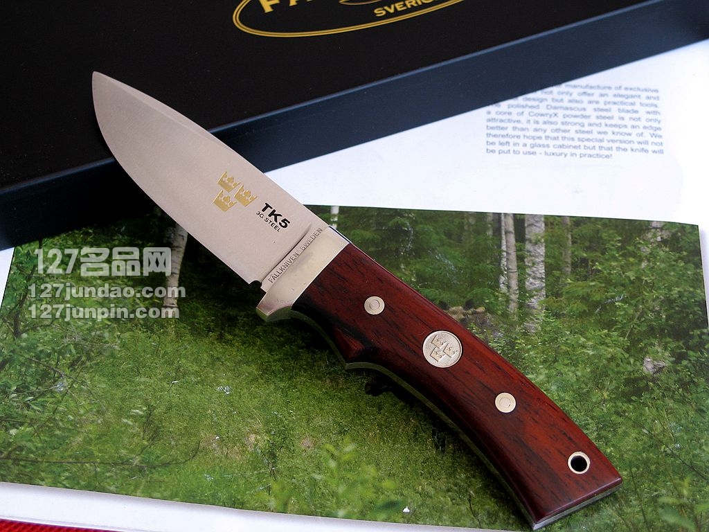 瑞典FK Fallkniven TK5L 3G黄檀木柄手工刀 世界名刀