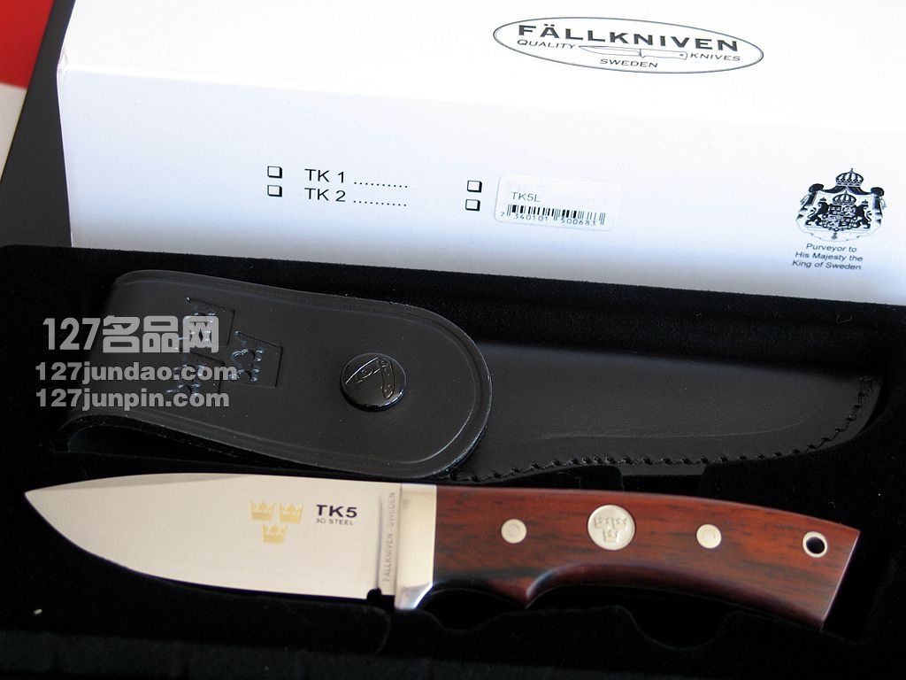 瑞典FK Fallkniven TK5L 3G黄檀木柄手工刀 世界名刀