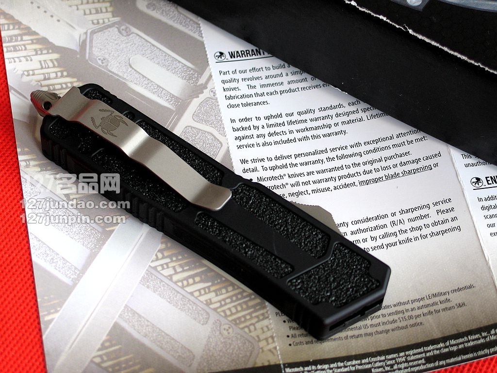 美国微技术MICROTECH 180双刃圣甲虫 世界名刀 军刀