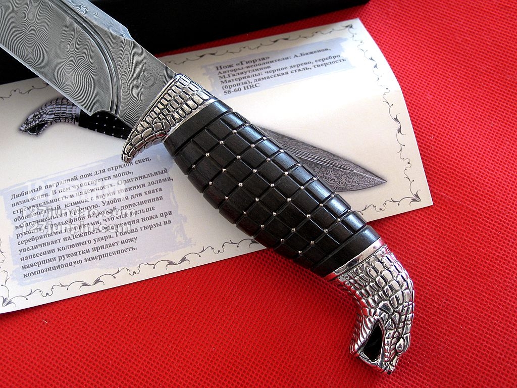 俄罗斯nord crown蟒蛇手工版大马士革猎刀 世界名刀 军刀