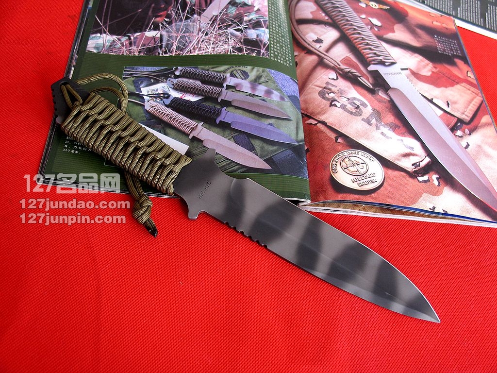 美国挺进者Strider MK1 战斗直刀 虎纹版军刀 世界名刀 127名品