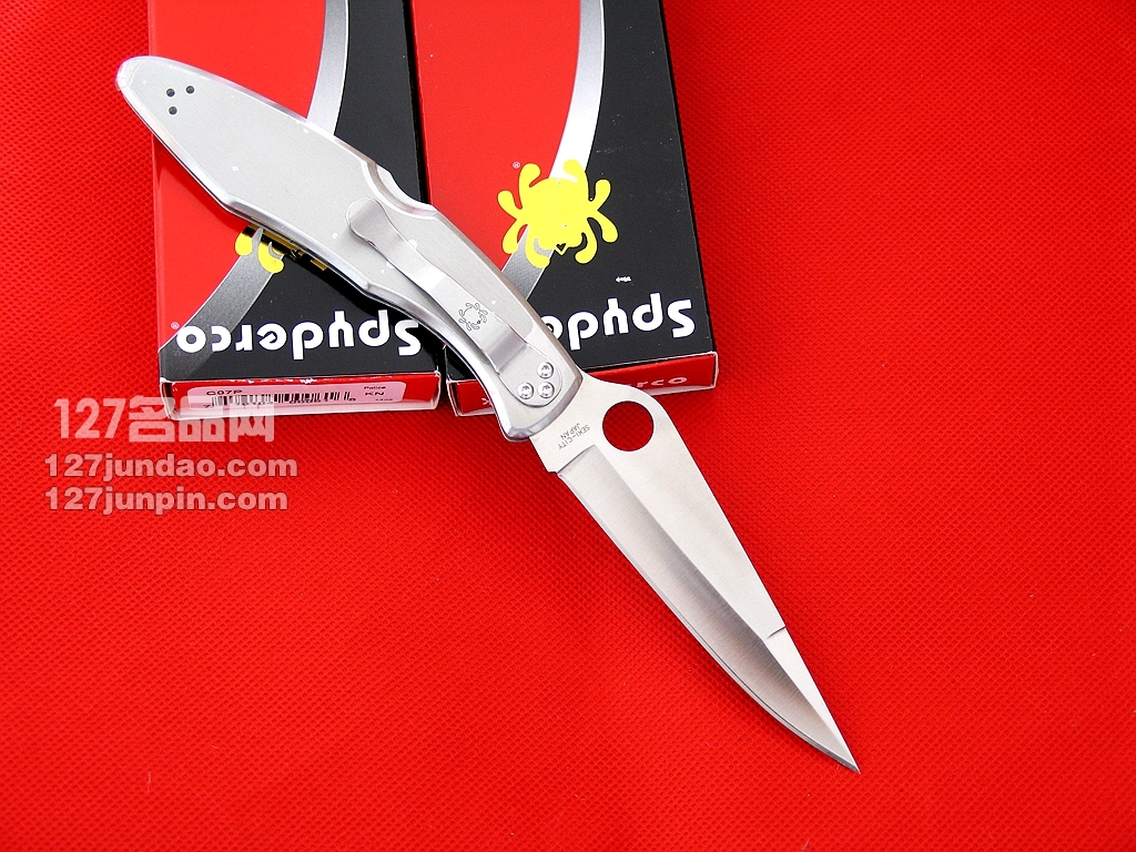 美国蜘蛛SPYDERCO C07P全钢警察平刃战术折刀 127名刀网 