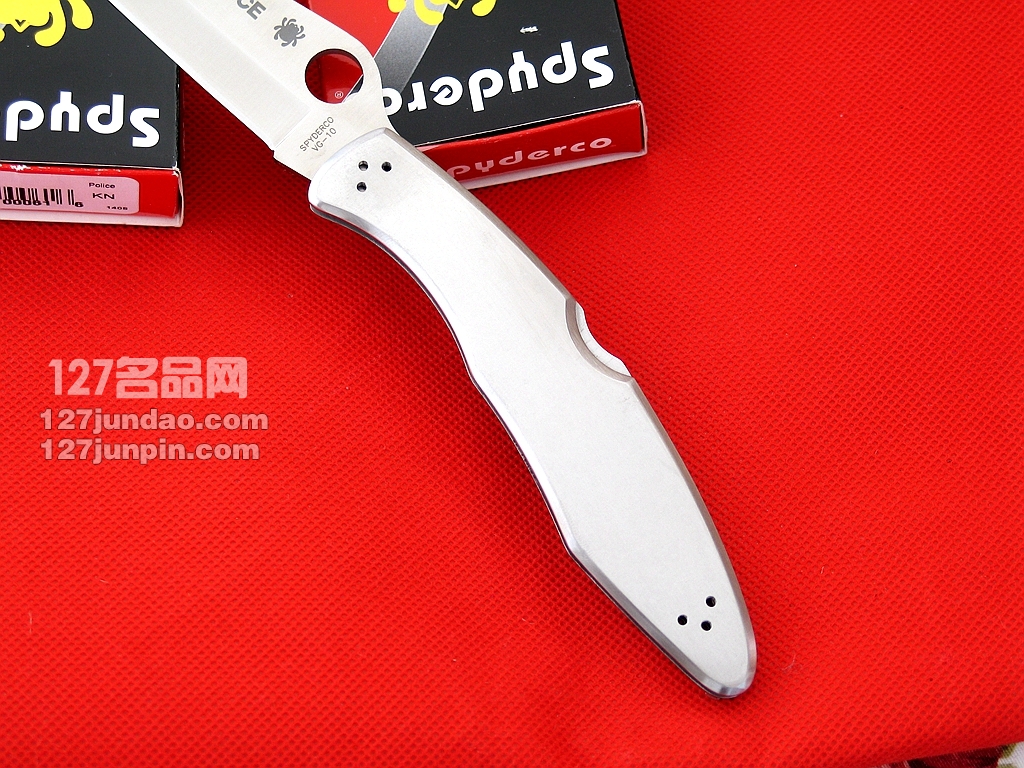 美国蜘蛛SPYDERCO C07P全钢警察平刃战术折刀 127名刀网 