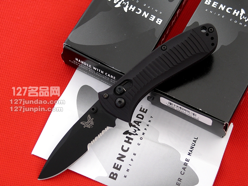 美国蝴蝶Benchmade 525SBK半齿战术折刀 127名品网