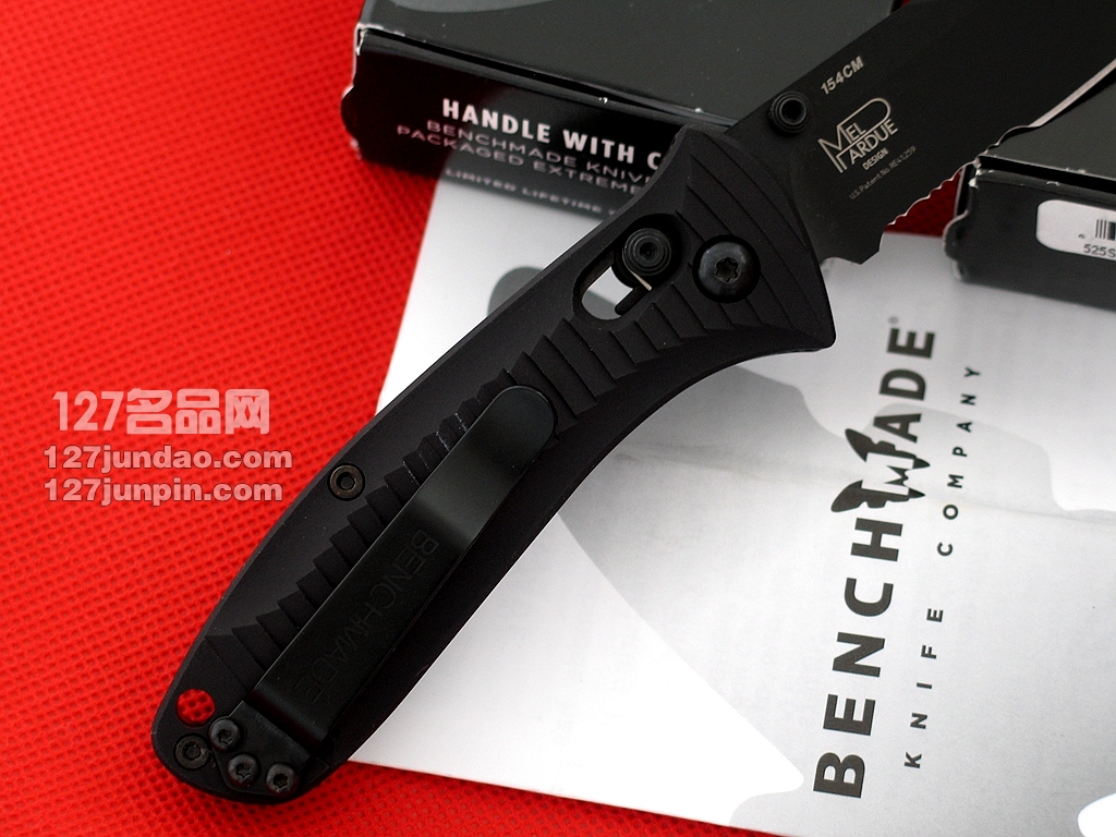 美国蝴蝶Benchmade 525SBK半齿战术折刀 127名品网