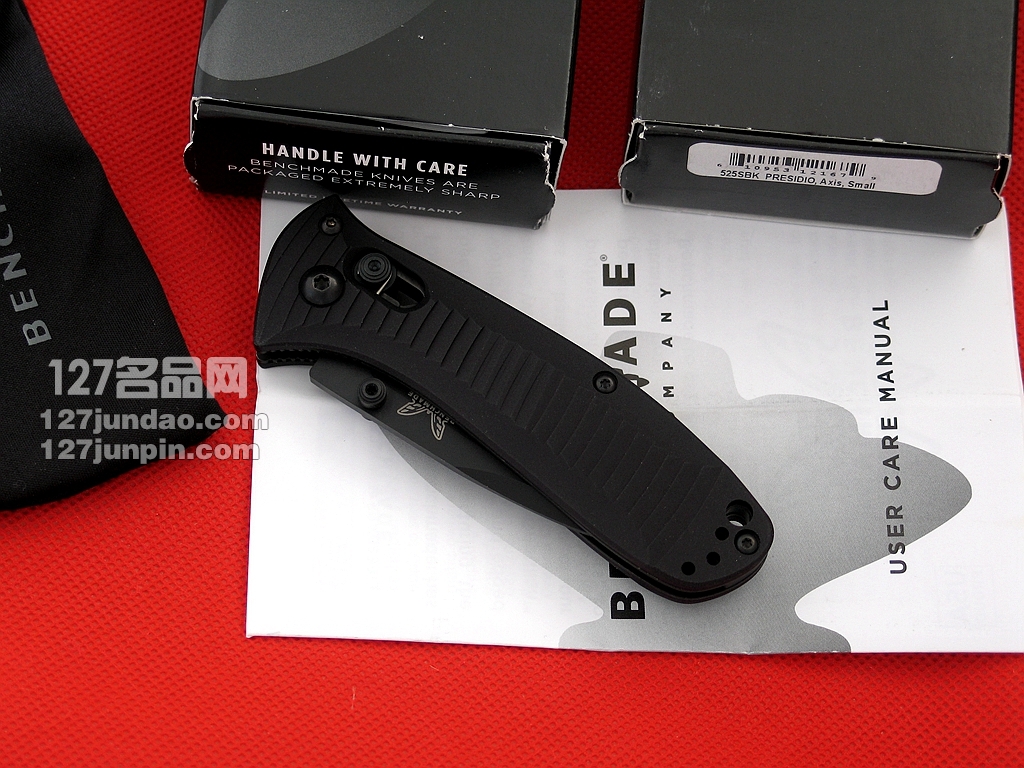 美国蝴蝶Benchmade 525SBK半齿战术折刀 127名品网