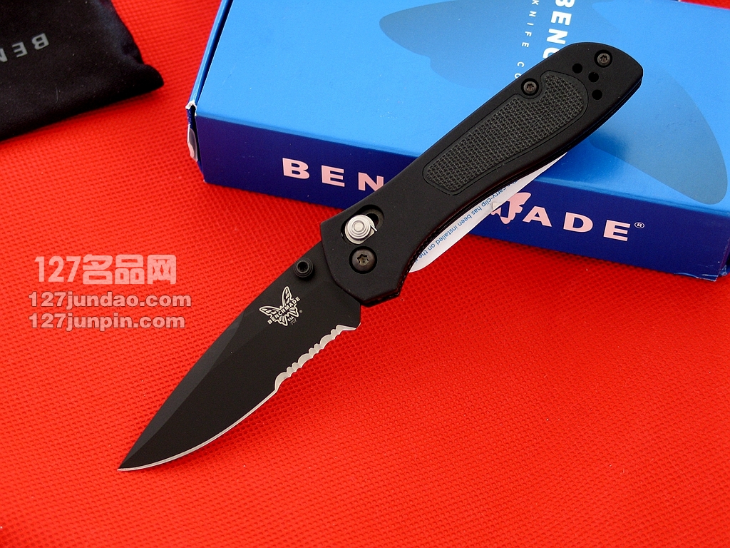 美国蝴蝶Benchmade 707SBK半齿折刀 127名品网 