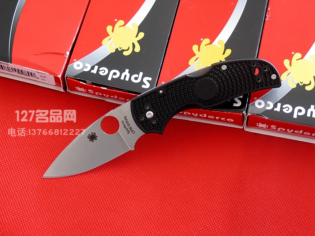 SPYDERCO 美国蜘蛛C41PBK5战术折刀 本土五代经典战术军刀127名品