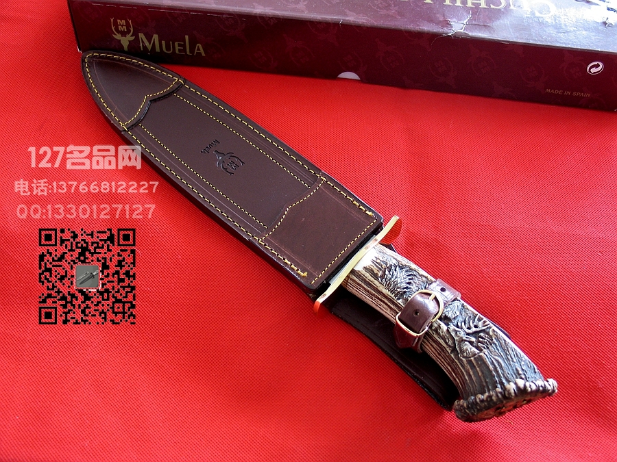 Muela西班牙鹿牌BEAR24S订制版手工猎刀狩猎刀127名品