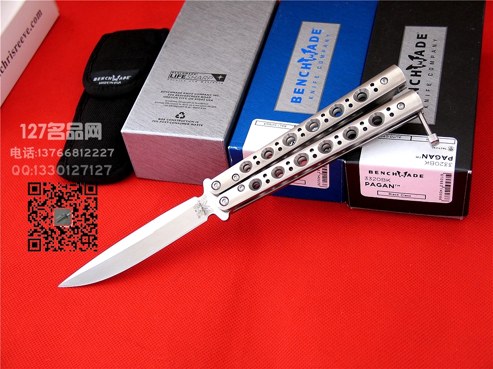 美国蝴蝶Benchmade 62甩刀D2钢 127名品网