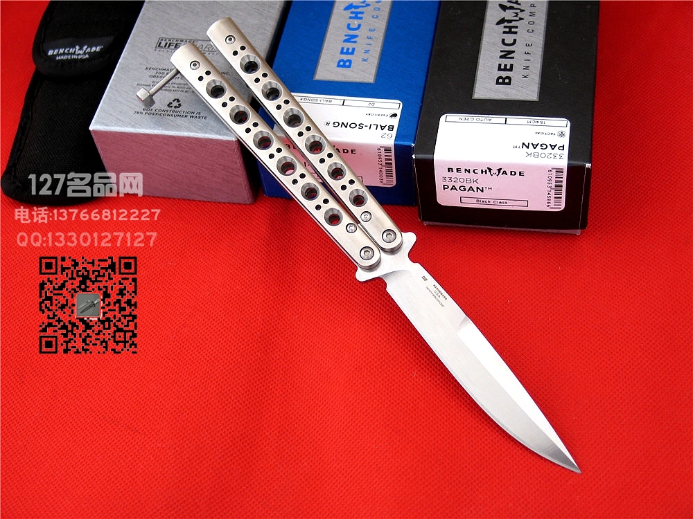 美国蝴蝶Benchmade 62甩刀D2钢 127名品网