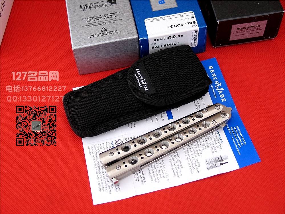 美国蝴蝶Benchmade 62甩刀D2钢 127名品网