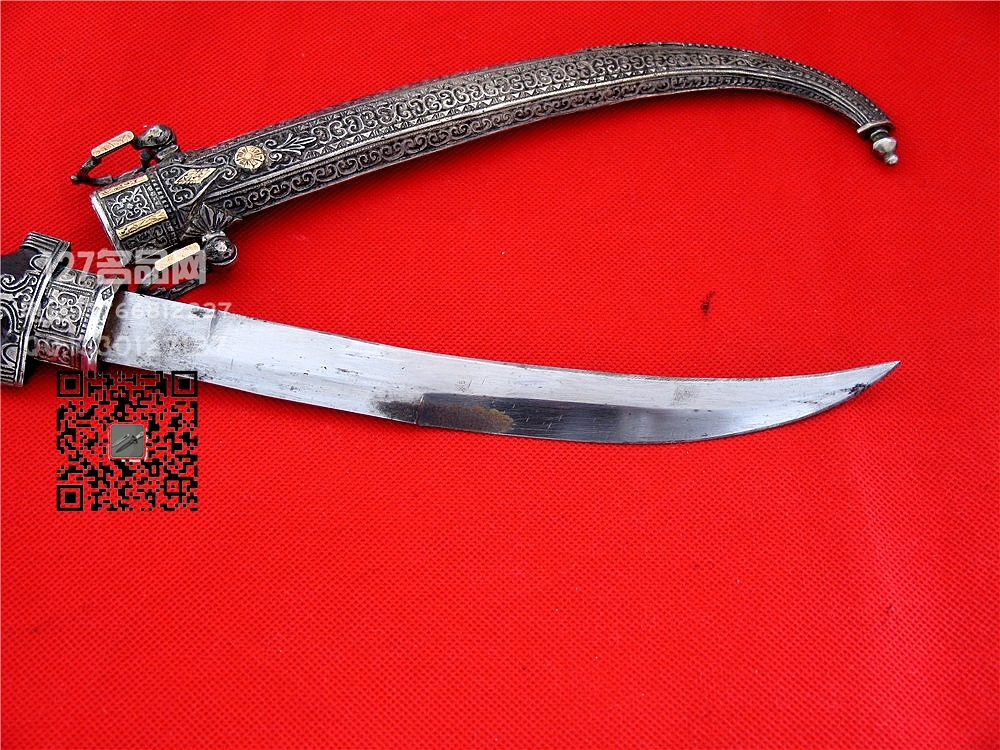 上世纪摩洛哥阿拉伯弯刀 传统匕首名刀127名网 