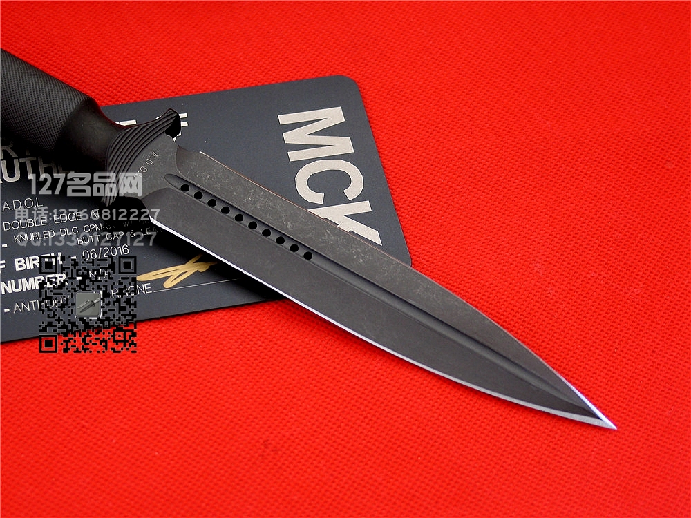 微技术Microtech Custom ADO-L剑标一体双刃匕首CPM 3V钢名刀