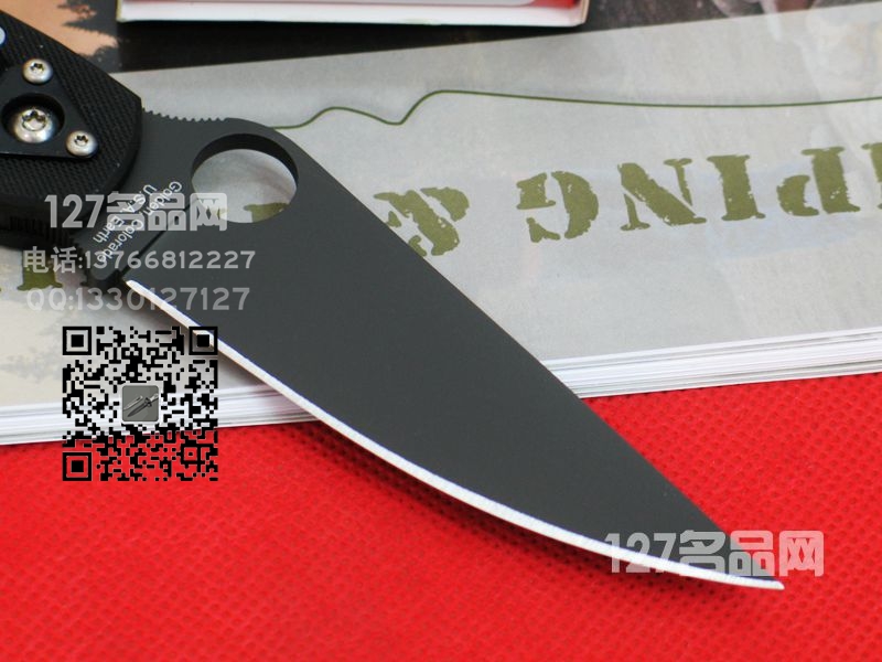 美国蜘蛛SPYDERCO C36GPBK全刃战术折刀