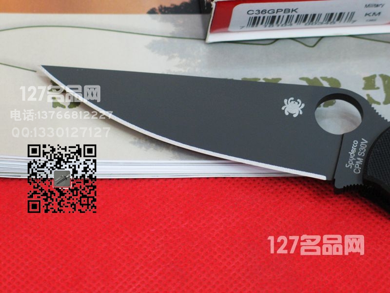 美国蜘蛛SPYDERCO C36GPBK全刃战术折刀