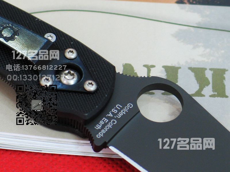 美国蜘蛛SPYDERCO C36GPBK全刃战术折刀