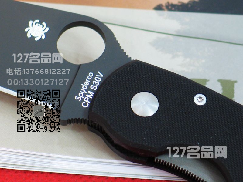 美国蜘蛛SPYDERCO C36GPBK全刃战术折刀