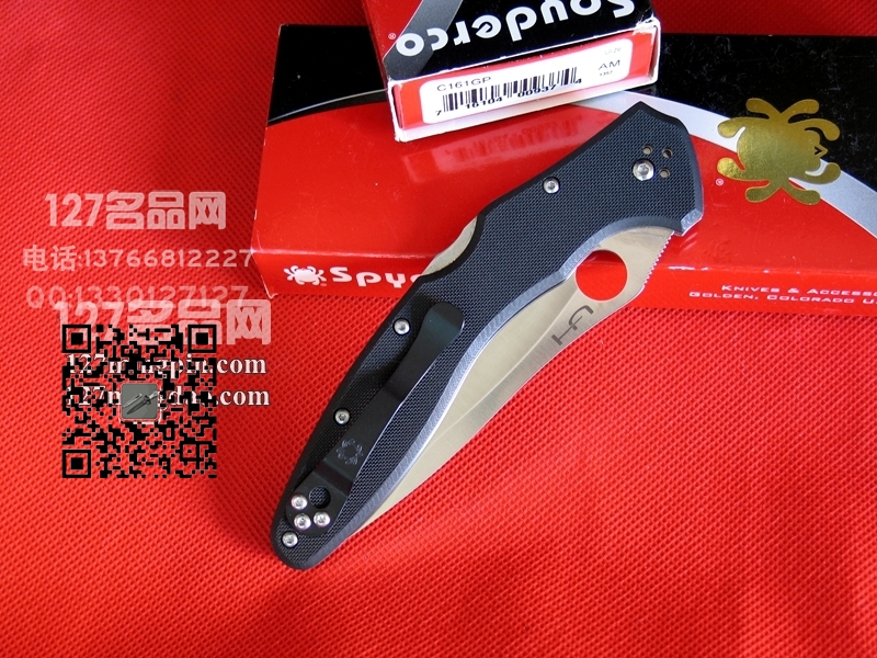 美国蜘蛛SPYDERCO C161GP 德国版POLICE S型刃战术折刀