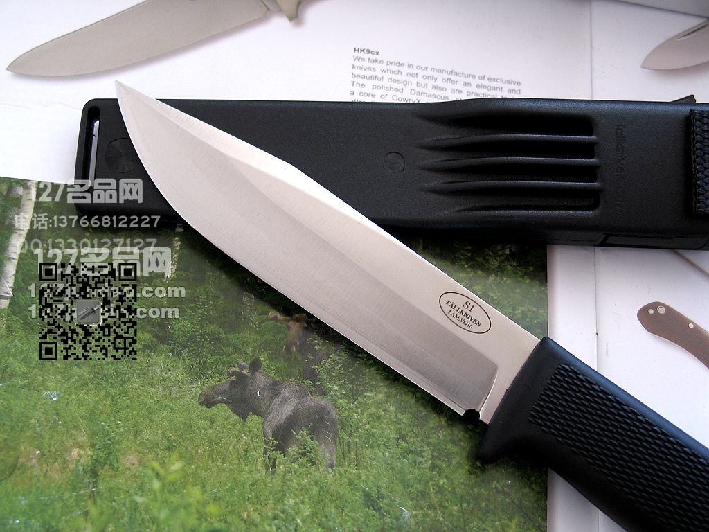 瑞典FK Fallkniven S1Z丛林博伊军刀三枚夹钢 福克尼文 名刀