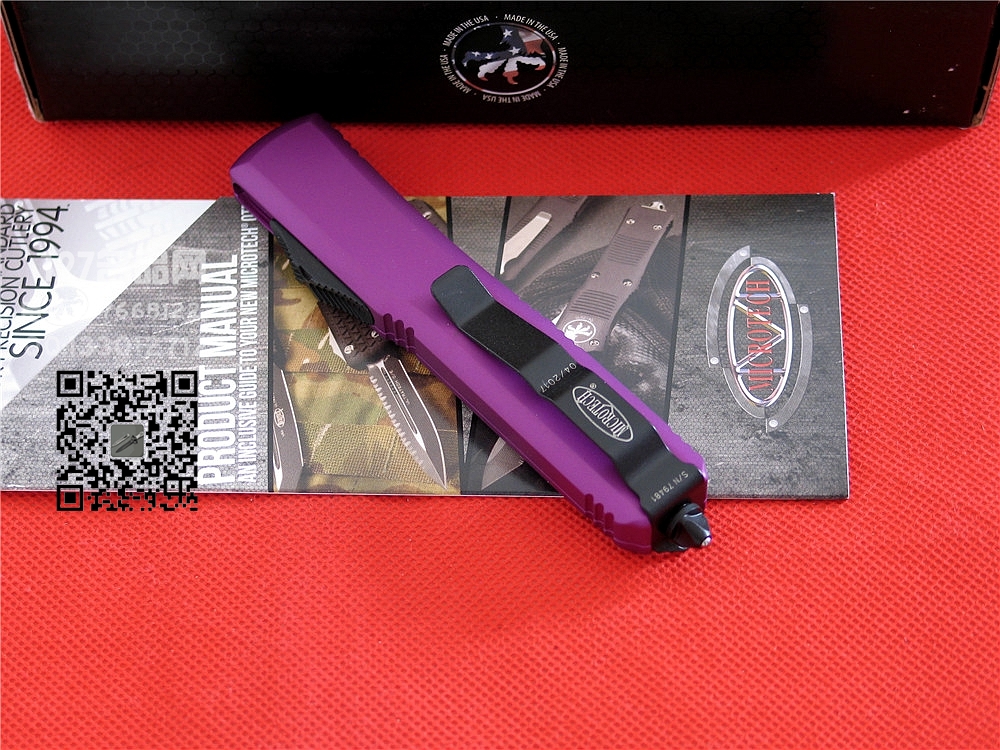 美国微技术MICROTECH紫色柄双刃直跳122系列