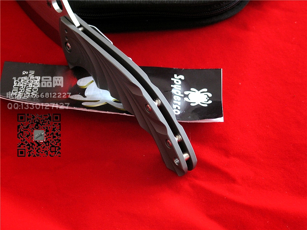 美国蜘蛛SPYDERCO   C198TIP TIGHE STICK S90V刃材钛柄折刀