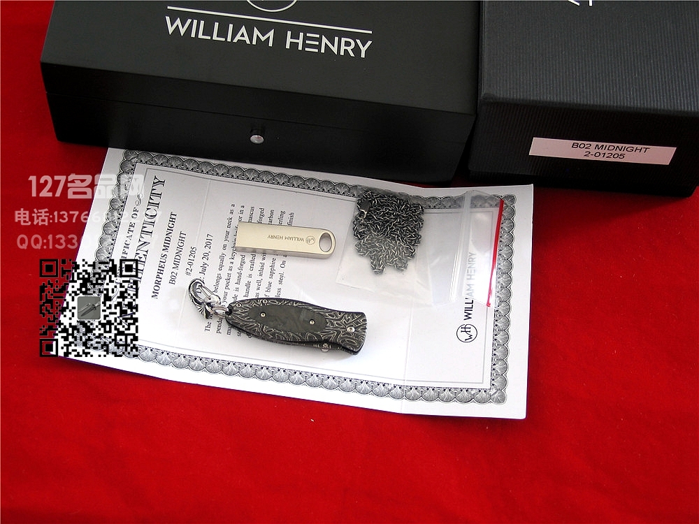 William Henry美国威廉亨利B02 MIDNIGHT午夜 项链刀
