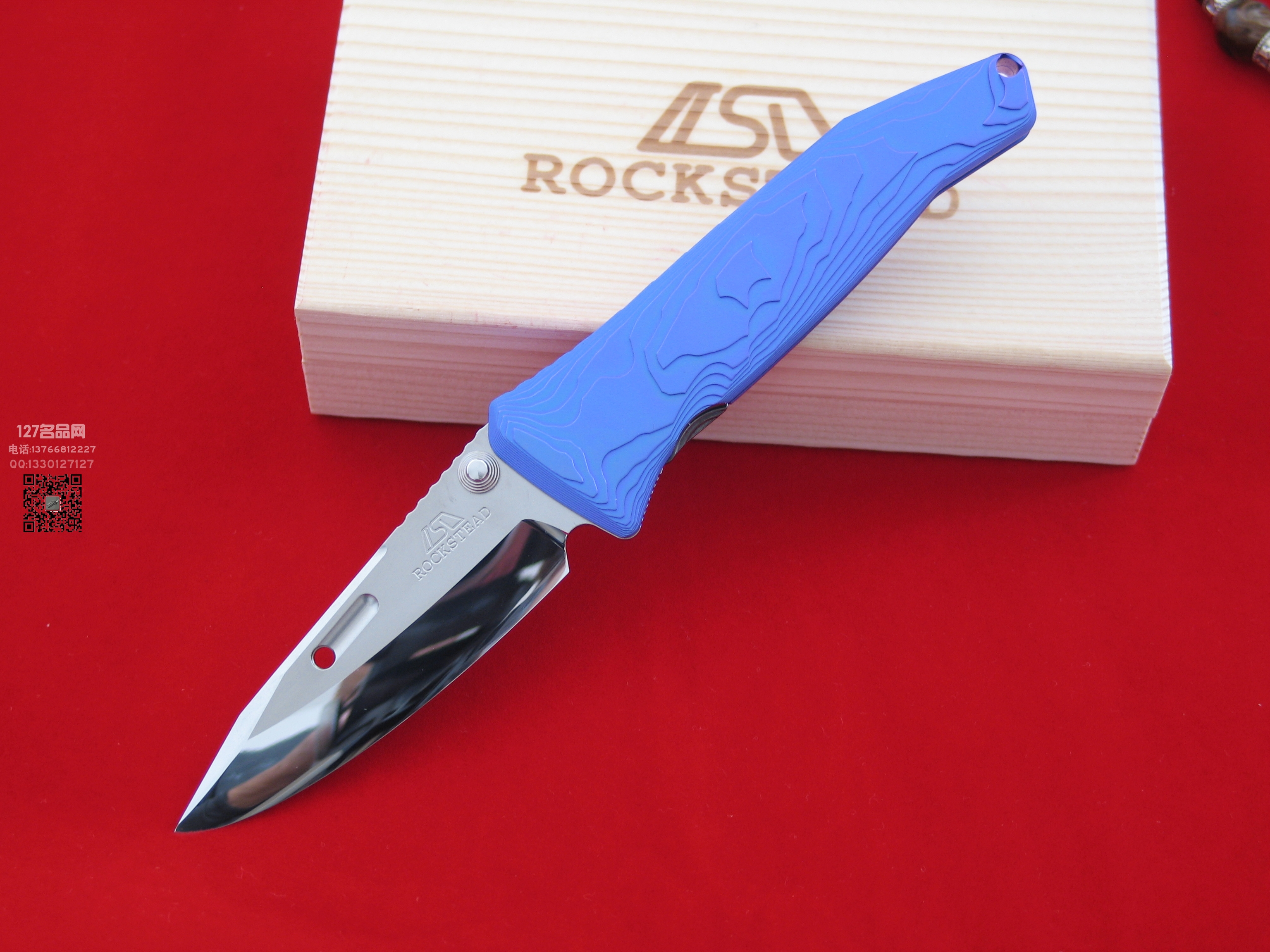 日本花田洋Rockstead 才 ZDP-189夹钢变色钛柄高端折刀