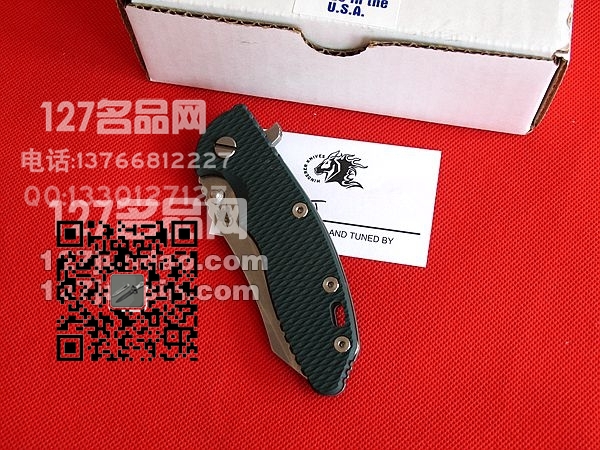 美国hinderer XM-18手工钛柄石洗折刀