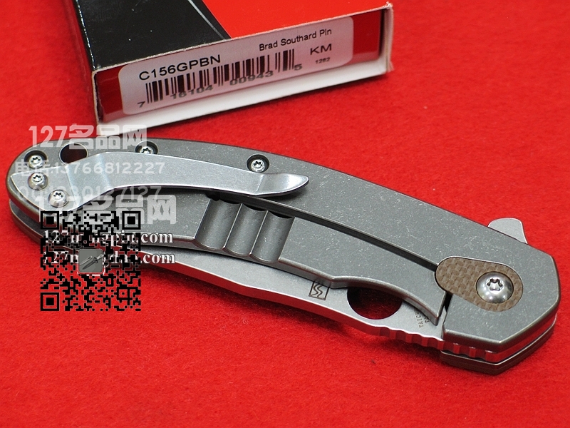 美国蜘蛛SPYDERCO C156GPBN 沙色G-10柄钛框架 石洗刃战术折刀