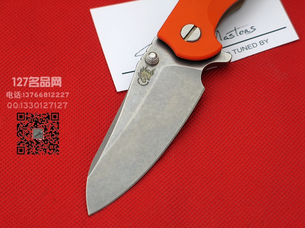 美国辛德勒Hinderer Knives MP-1橙色钛柄高端折刀