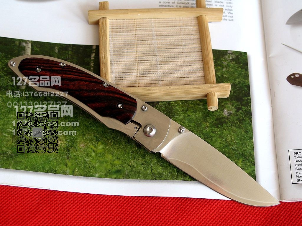 瑞典Fallkniven FK P3GC檀木柄3G钢皇家折刀 福克尼文 127名品网