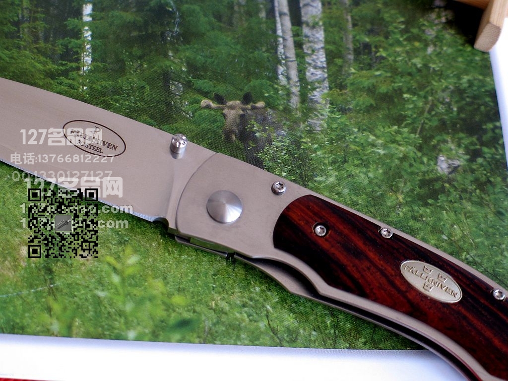 瑞典Fallkniven FK P3GC檀木柄3G钢皇家折刀 福克尼文 127名品网