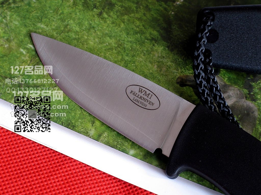 瑞典Fallkniven FK WM1Z颈刃三美夹钢手工刀 福克尼文