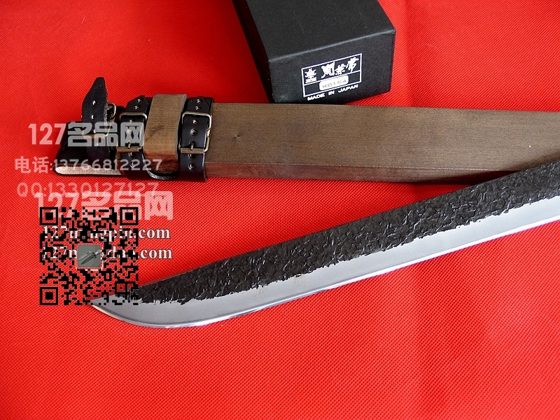 Kanetsune关兼常 KB-154大型手工刀 白紙钢象木柄  